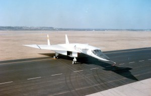 The XB-70 Valkyrie Supersonic Strategic Bomber first flew in 1964 and achieved supersonic flight in 1965—18 years to the day after Chuck Yeager’s first supersonic flight. Only two were built. One was lost in an accident. This is the only remaining XB-70. (USAF Photo)
