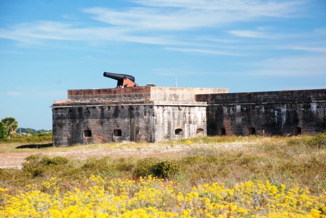 Historic Fort Pickens is about a mile walk from Campground A.