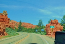 Entering Red Canyon approaching Bryce City